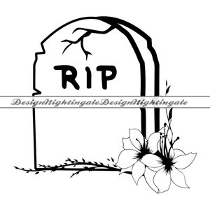 Grave Rip Drawing PNG Transparent SVG Vector