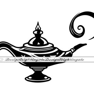 Magische lamp SVG, Genie Lamp SVG, lamp Svg, lamp clipart, lamp bestanden voor Cricut, lamp gesneden bestanden voor silhouet, dxf, png, eps, vector