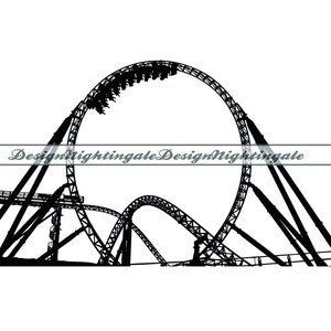 Roller Coaster #3 SVG, Roller Coaster Clipart, Roller Coaster Files For Cricut, Roller Coaster Cut Files For Silhouette, Dxf,Png,Eps,Vector