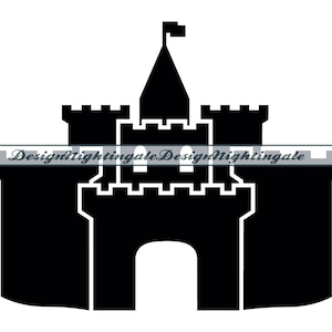 Castle SVG, Medieval Castle SVG, Rampart SVG, Castle Clipart, Castle Files For Cricut, Castle Cut Files For Silhouette, Dxf, Png, Eps,Vector