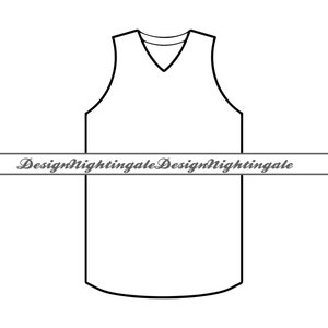 Basketball Jersey Outline #2 SVG, Jersey Vorlage SVG, Jersey SVG, Jersey Clipart, Dateien für Cricut, Schnittdateien für Silhouette, Dxf, Png, Vektor