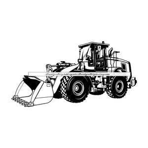 Wheel Loader SVG, Loader SVG, Heavy Equipment Svg, Wheel Loader Clipart, Files For Cricut, Cut File For Silhouette, Dxf, Png, Vector