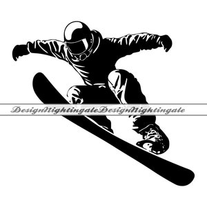 Snowboarder SVG, Snowboard SVG, Snowboarding SVG, Snowboarder Clipart, Dateien für Cricut, Schnittdateien für Silhouette, Dxf, Png, Eps, Vektor