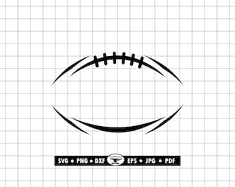 Football Outline SVG, Football Skeleton PNG, Sports Team Laces Clipart (Digital Files)
