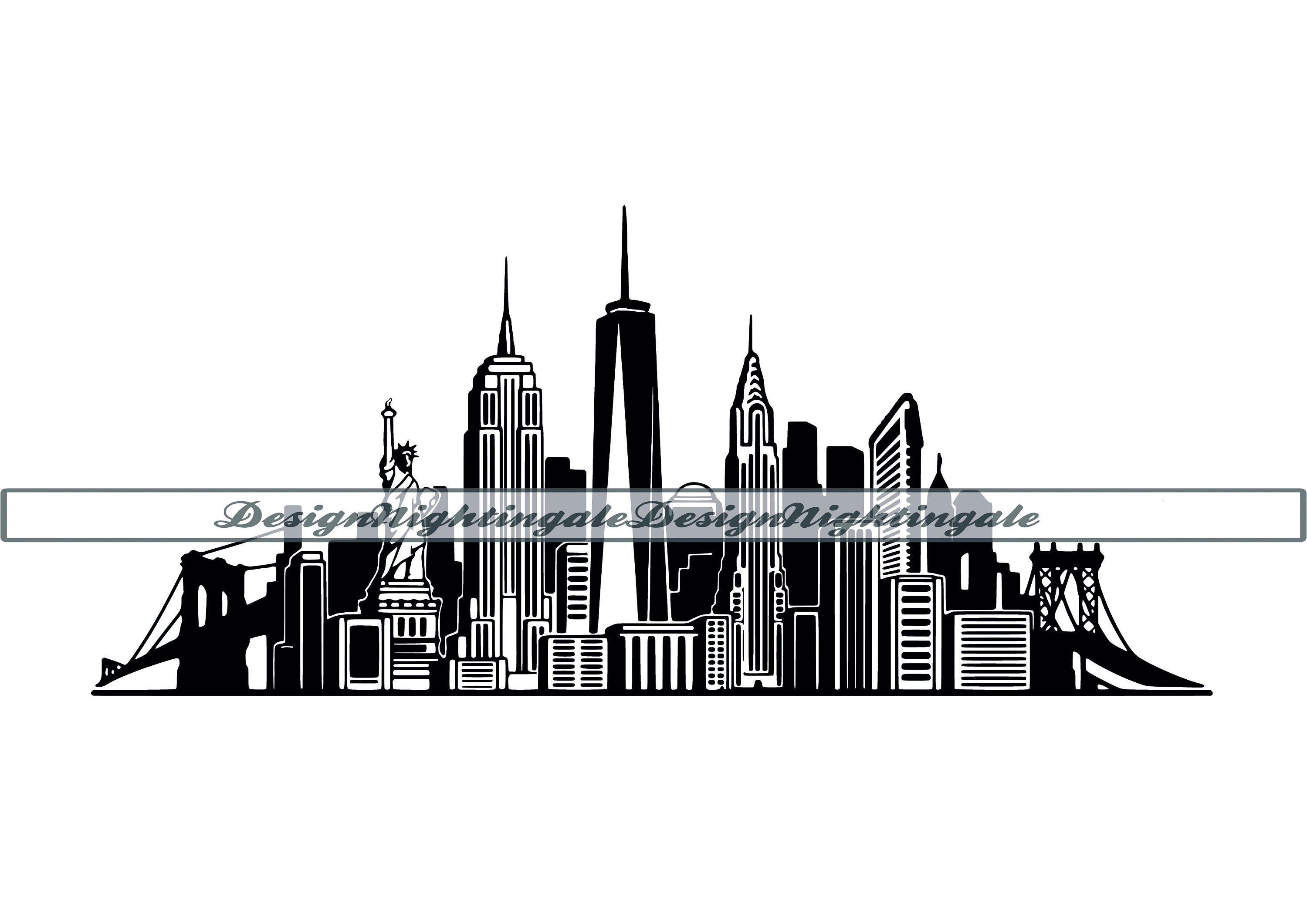 New York City Skyline SVG NYC SVG Skyscraper Svg New York - Etsy 日本