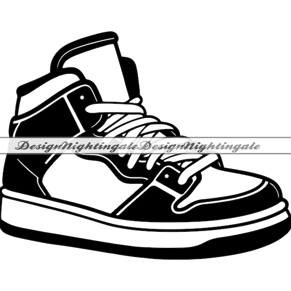 Sneaker SVG, Casual Shoes SVG, Sneakers SVG, Sneakers Clipart, Sneakers Files For Cricut, Cut Files For Silhouette, Dxf, Png, Eps, Vector