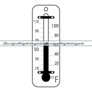 Thermometer SVG, Cut File for Cricut, Temperature, Thermometer PNG, Dxf,  Jpg, Weather, Digital, Thermometer Silhouette, Shape 