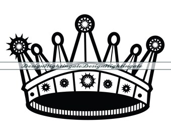 Crown 8 Svg Royal Crown Svg Tiara Svg King Queen Etsy