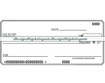 Blank Check Template Etsy