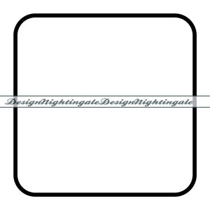 Rounded Square Outline SVG, Rounded Square Clipart, Rounded Square Files For Cricut, Rounded Square Cut Files For Silhouette, DXF,PNG,Vector