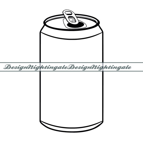 Beer Can Outline SVG, Soda Can Outline SVG, Aluminum Can Outline SVG, Clipart, Files For Cricut, Cut Files For Silhouette,Dxf,Png,Eps,Vector