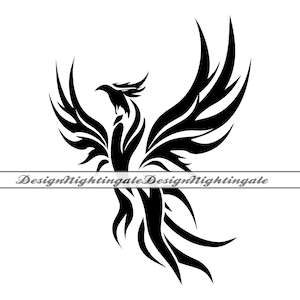 Tribal Phoenix SVG, SVG Phoenix, Tribal Phoenix Clipart, fichiers Tribal Phoenix pour Cricut, couper des fichiers pour la silhouette, DXF, Png, Eps, vecteur
