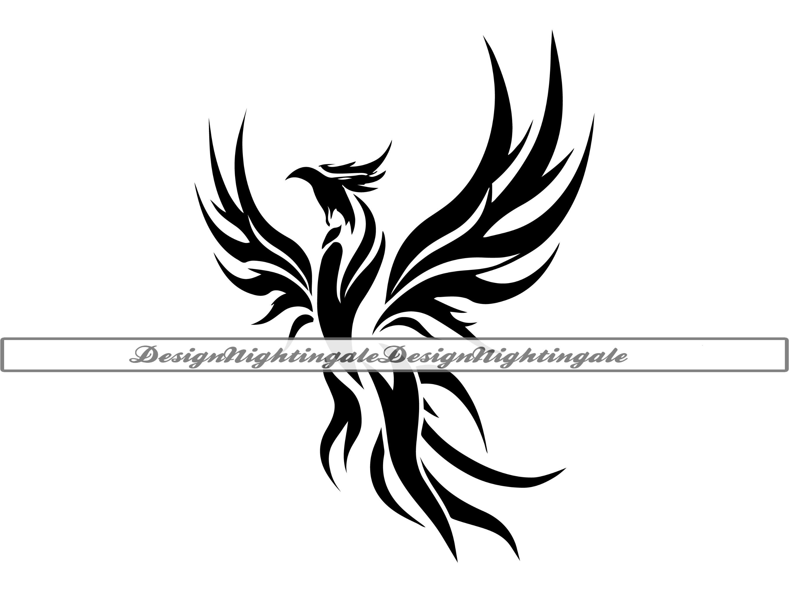 Tribal Phoenix SVG Phoenix SVG Tribal Phoenix Clipart - Etsy