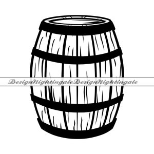 Wooden Barrel SVG, Barrel Svg, Wine Barrel Svg, Barrel Clipart, Files For Cricut, Barrel Cut Files For Silhouette, Dxf, Png, Eps, Vector