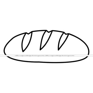 Bread Outline #2 SVG, Bread SVG, Loaf Of Bread SVG, Bread Clipart, Bread Files For Cricut, Bread Cut Files For Silhouette, Dxf,Png, Vector