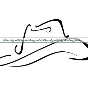 Cappello da cowboy contorno SVG, cappello da cowboy stilizzato SVG, cappello western SVG, cappello da cowboy clipart, file per Cricut, file di taglio, silhouette, Dxf, PNG, vettore