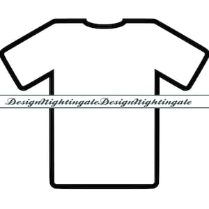 T-shirt Outline #3 SVG, Shirt SVG, T-shirt Clipart, Shirt Clipart, T-shirt Files For Cricut, T-shirt Cut Files For Silhouette,Dxf,Png,Vector