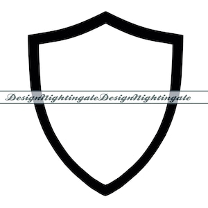 Contorno scudo SVG, Scudo SVG, Difesa SVG, Armatura Svg, Clipart scudo, File scudo per Cricut, File di taglio per Silhouette, Dxf, Png, Eps, Vettore