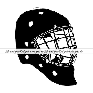 Torhütermaske SVG, Hockeyhelm SVG, Hockeyspiel, Torhütermaske Clipart, Dateien für Cricut, Torhütermaske Schnittdateien für Silhouette, DXF, Png, Eps