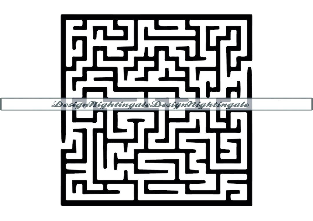 Maze 3 SVG, Simple Maze SVG, Maze Clipart, Maze Files for Cricut, Maze