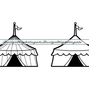 Contour de chapiteau de cirque SVG, SVG de carnaval, clipart chapiteau de cirque, chapiteau de cirque pour Cricut, couper des fichiers pour la silhouette, DXF, Png, Eps, vecteur
