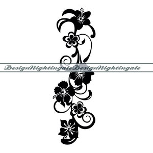 Hawaiianische Blume # 2 SVG, Hibiskus SVG, Tropische Blume SVG, Hibiskus Clipart, Dateien für Cricut, Schnittdateien für Silhouette, Dxf, Png, Eps, Vektor