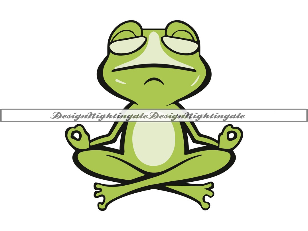 Yoga Frosch SVG, meditierender Frosch SVG, süßer Frosch SVG, Yoga ...