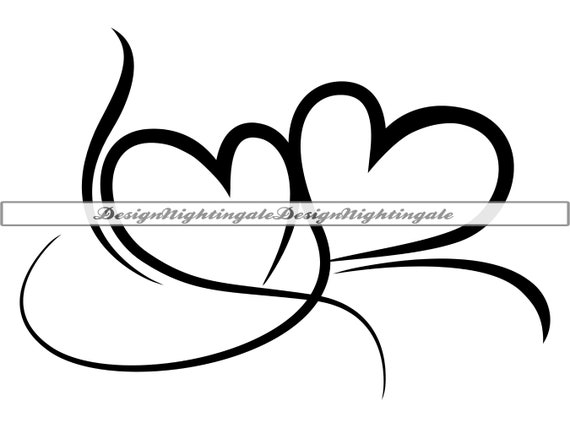 Double Heart SVG, Linked Hearts SVG, Wedding Heart SVG, Double Heart Clipart,  Files for Cricut, Cut Files for Silhouette, Dxf,png,eps,vector - Etsy