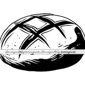 Knapperig ambachtelijk zuurdesembrood #2 SVG, brood Svg, ambachtelijk brood Clipart, bestanden voor Cricut, brood gesneden bestanden voor silhouet, dxf, png, vector