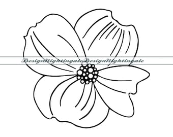 Dogwood Flower SVG, North Carolina State Flower Clipart (Digital Files)