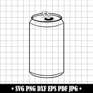 Beer Can Outline SVG, Soda Can Clipart (digitale Dateien)