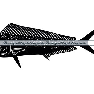 Mahi-Mahi SVG, Angeln SVG, Fisch SVG, Angeln Clipart, Angeln-Dateien für Cricut, Schneiden von Dateien für Silhouette, Dxf, Png, Eps, Vektor