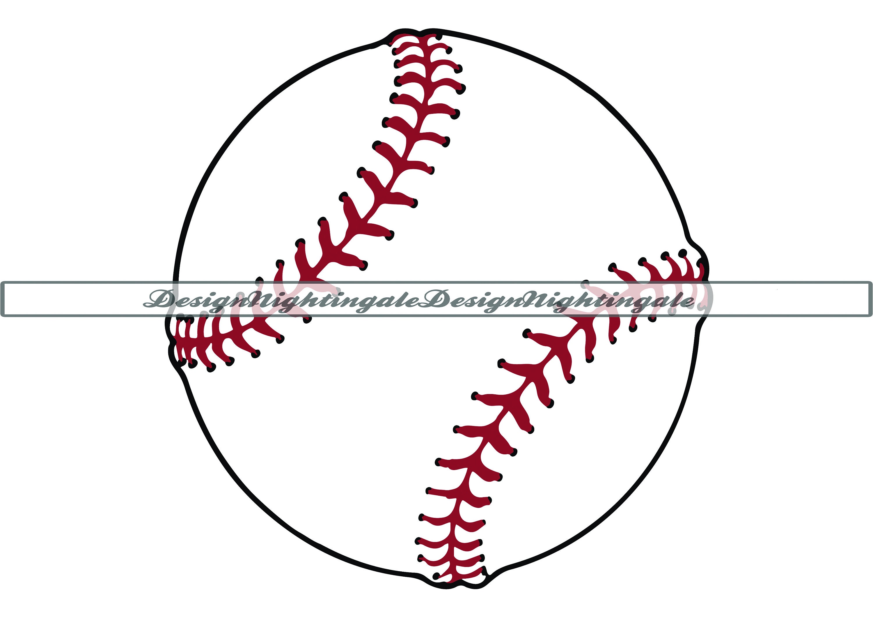 Baseball Outline SVG Softball SVG Baseball Clipart Baseball Etsy