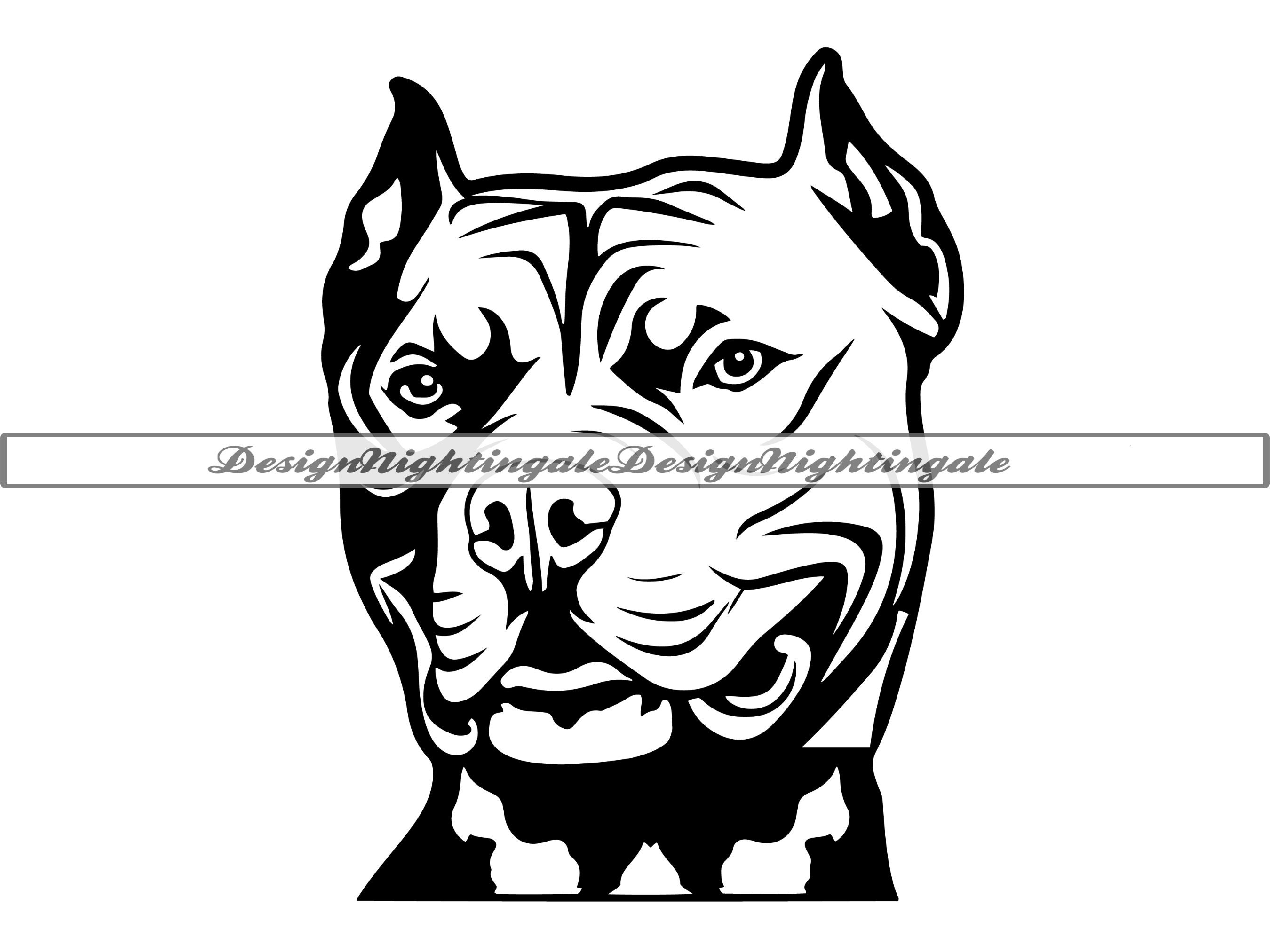 Pitbull SVG Pitbull Face SVG Pitbull Clipart Pitbull Files - Etsy Australia