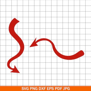 Clipart z ogonem diabła, plik do wycięcia sylwetki strzały (SVG PNG DXF)