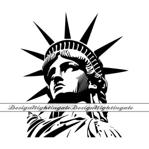 Statua della Libertà #2 SVG PNG DXF, New York Svg, Statua della Libertà Clipart, Statua della Libertà File per Cricut, File di taglio, Silhouette, Vettore