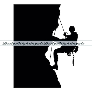 Climbing #3 SVG, Rock Climbing SVG, Mountain Climbing SVG, Climber Svg, Clipart, Files For Cricut, Cut Files For Silhouette, Dxf,Png,Vector