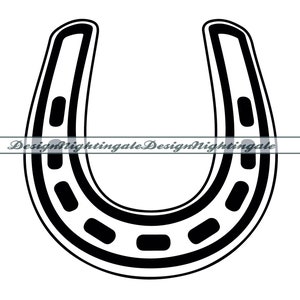 Patrick day Horseshoe Outline SVG. Horse Shoe hand drawn Cowboy Western SVG  digital files for cutting Cricut. Decal, stencil, vinyl, iron on