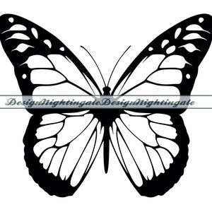 Papillon monarque contour SVG, SVG de papillon monarque, papillon contour SVG, des cliparts, des fichiers pour Cricut, couper des fichiers, Silhouette, Dxf, Png, vecteur