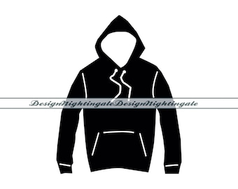 Hoodie SVG Clipart, Cricut Silhouette Cut Files (Digital Download)
