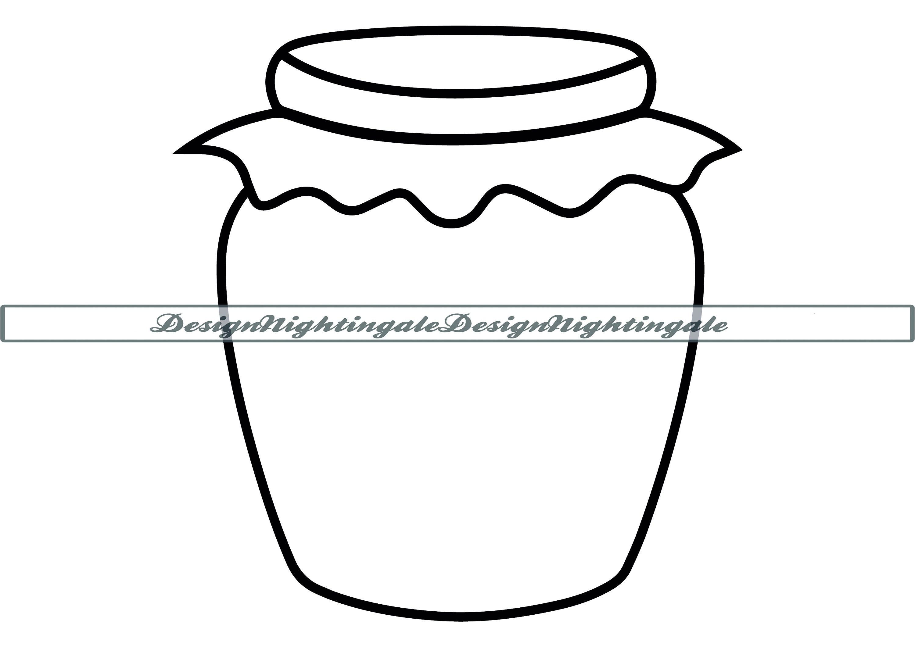 Jam Jar Outline SVG Honey Jar SVG Jam Jar Clipart Jam Jar Etsy Schweiz