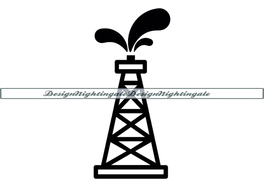 Oil Drilling Rig SVG, Oil Derrick SVG, Oilfield SVG, Roughneck Svg