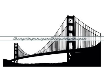 Golden Gate Bridge SVG, San Francisco Clipart (Digital Files)