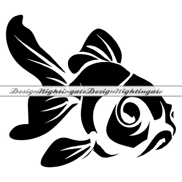 Goldfish SVG, Fish Svg, Goldfish Clipart, Files For Cricut, Goldfish Cut Files For Silhouette, Goldfish DXF, Goldfish PNG, Goldfish Vector