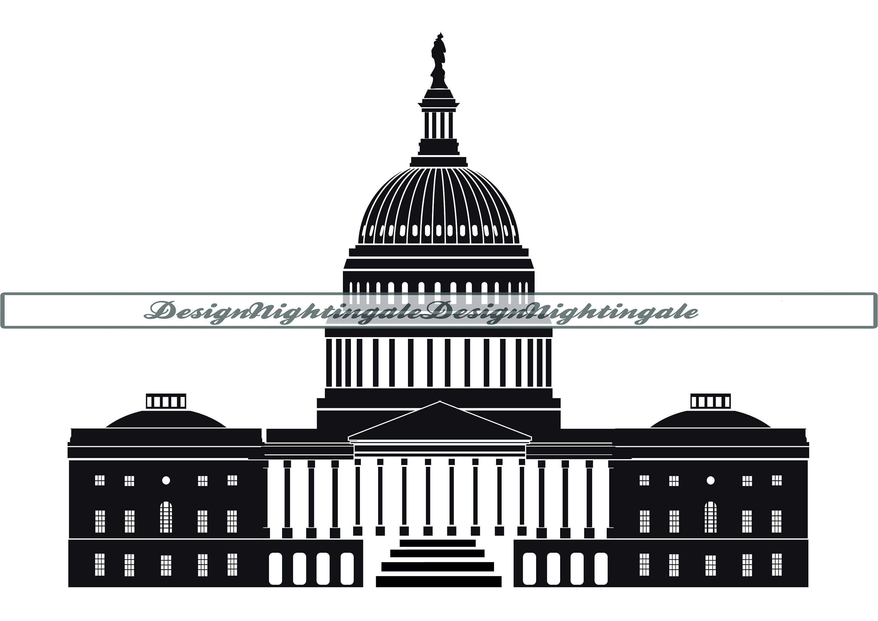 Washington D.C. Capitol SVG Capitol SVG Capitol Clipart | Etsy