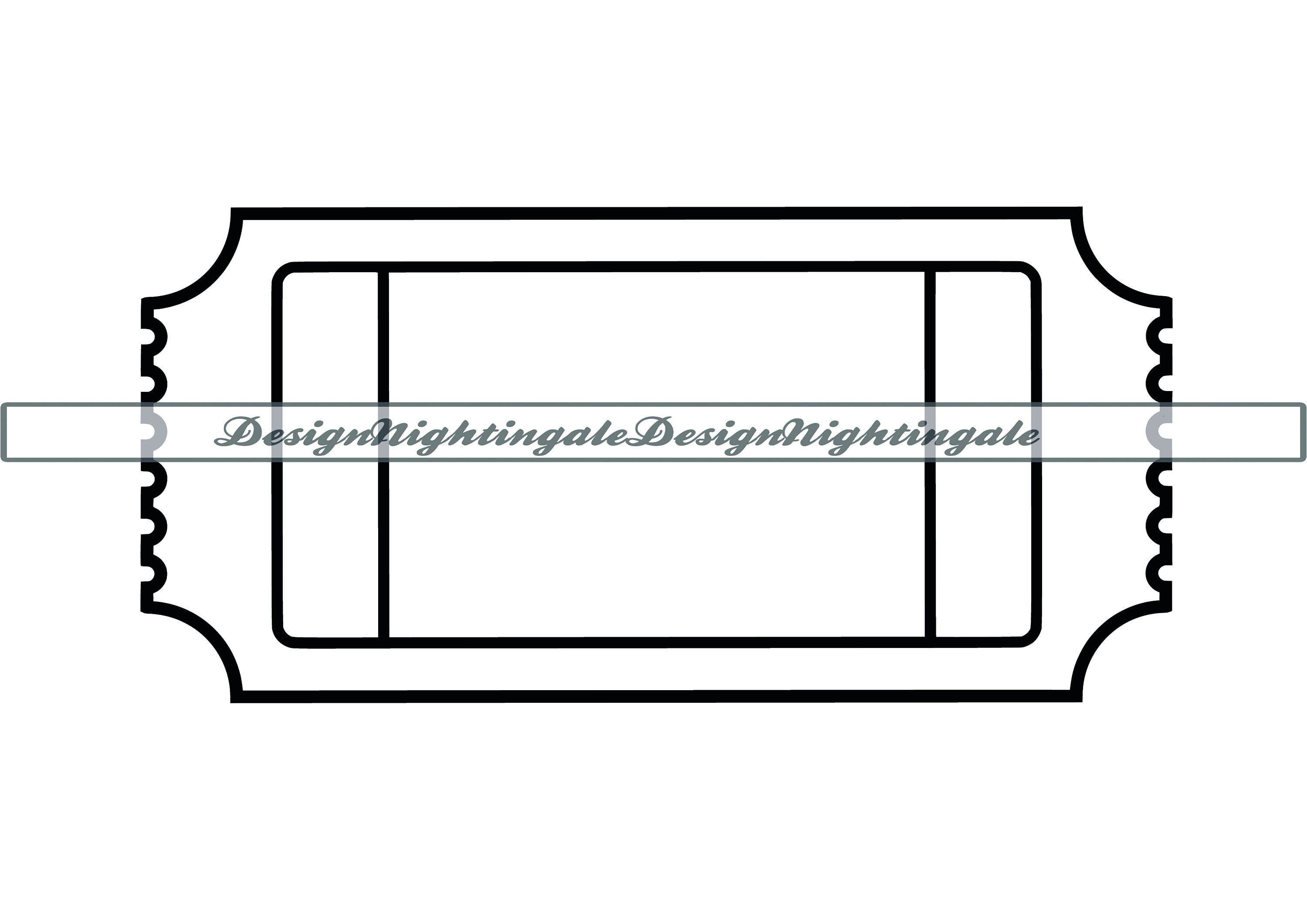 Ticket Outline SVG, Ticket SVG, Raffle SVG, Prize Svg, Party Svg