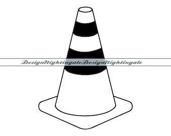 Traffic Cone SVG Clipart, Cut Files for Cricut, Silhouette (Digital Download)