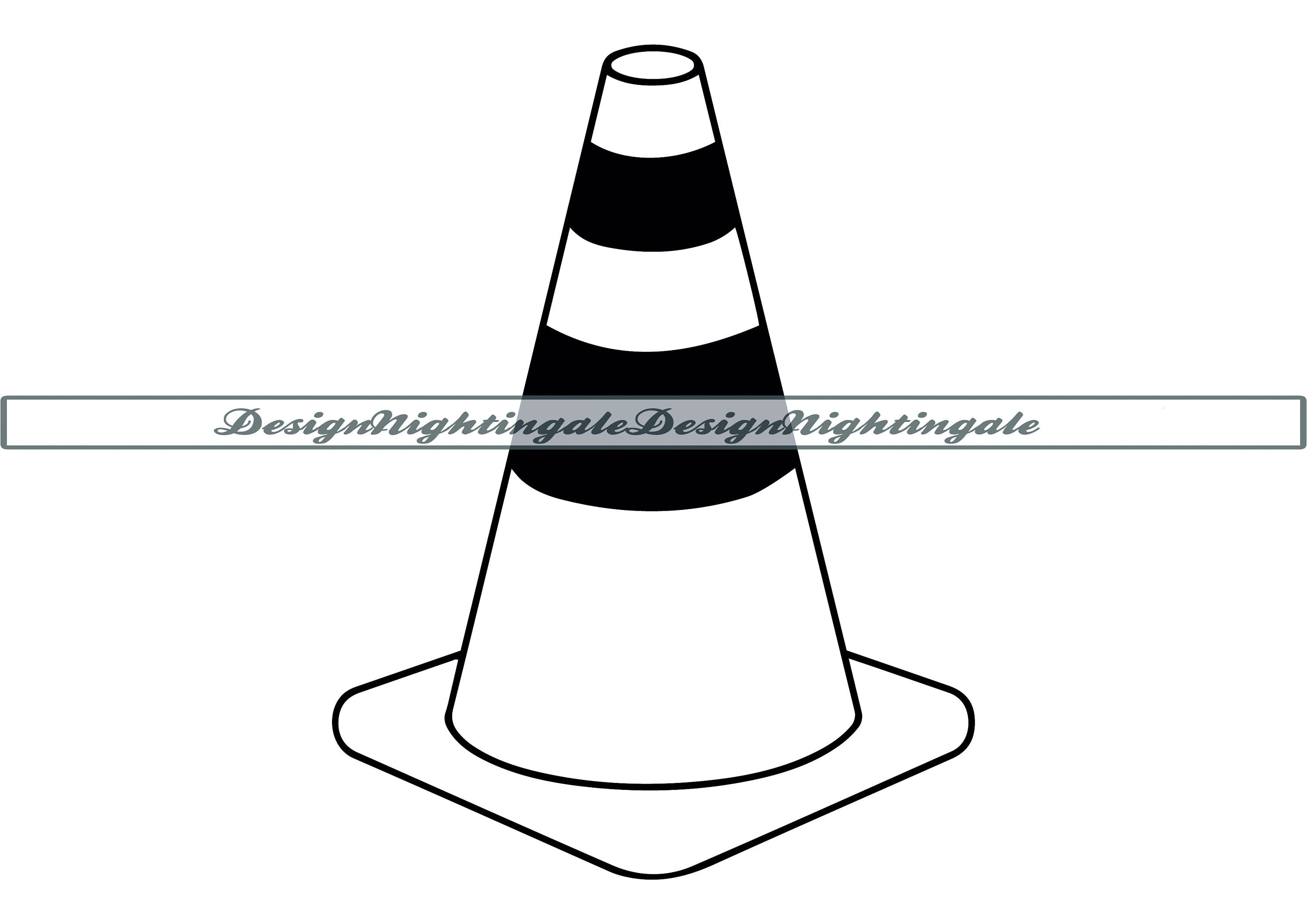 Traffic Cone Clip Art Black And White