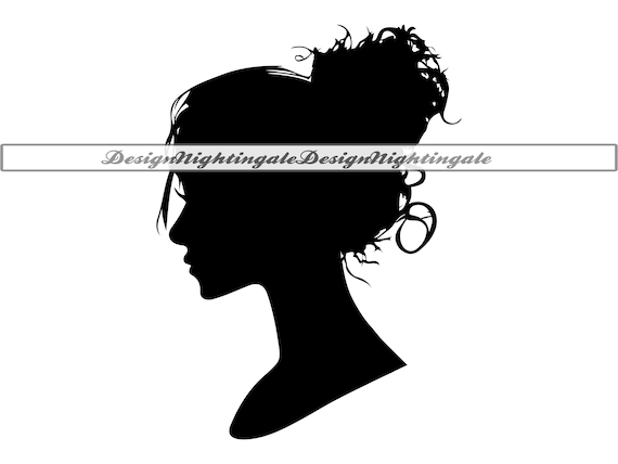 Women Profile Silhouette SVG, Woman Side Profile SVG, Girl Profile