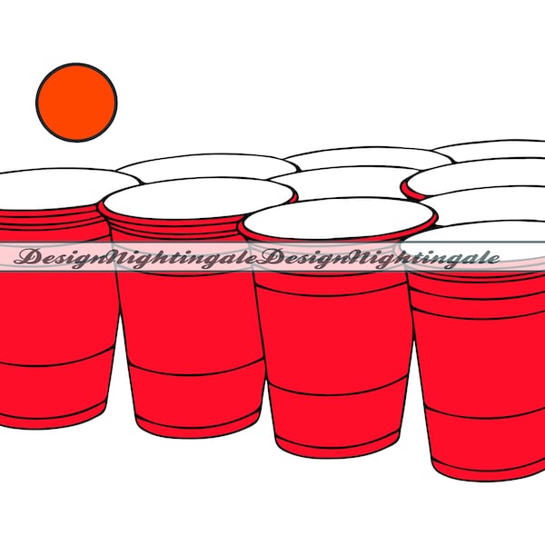 Bier Pong SVG, Bier Pong Clipart, Bier Pong Dateien für Cricut, Bier Pong Cut Dateien für Silhouette, Dxf, Bier Pong PNG, Eps, Bier Pong VEKTOR